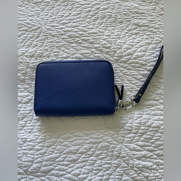 NWOT Women’s Stella & Dot Wristlet Wallet Covalr Blue with Silver hardware - Picture 8 of 8